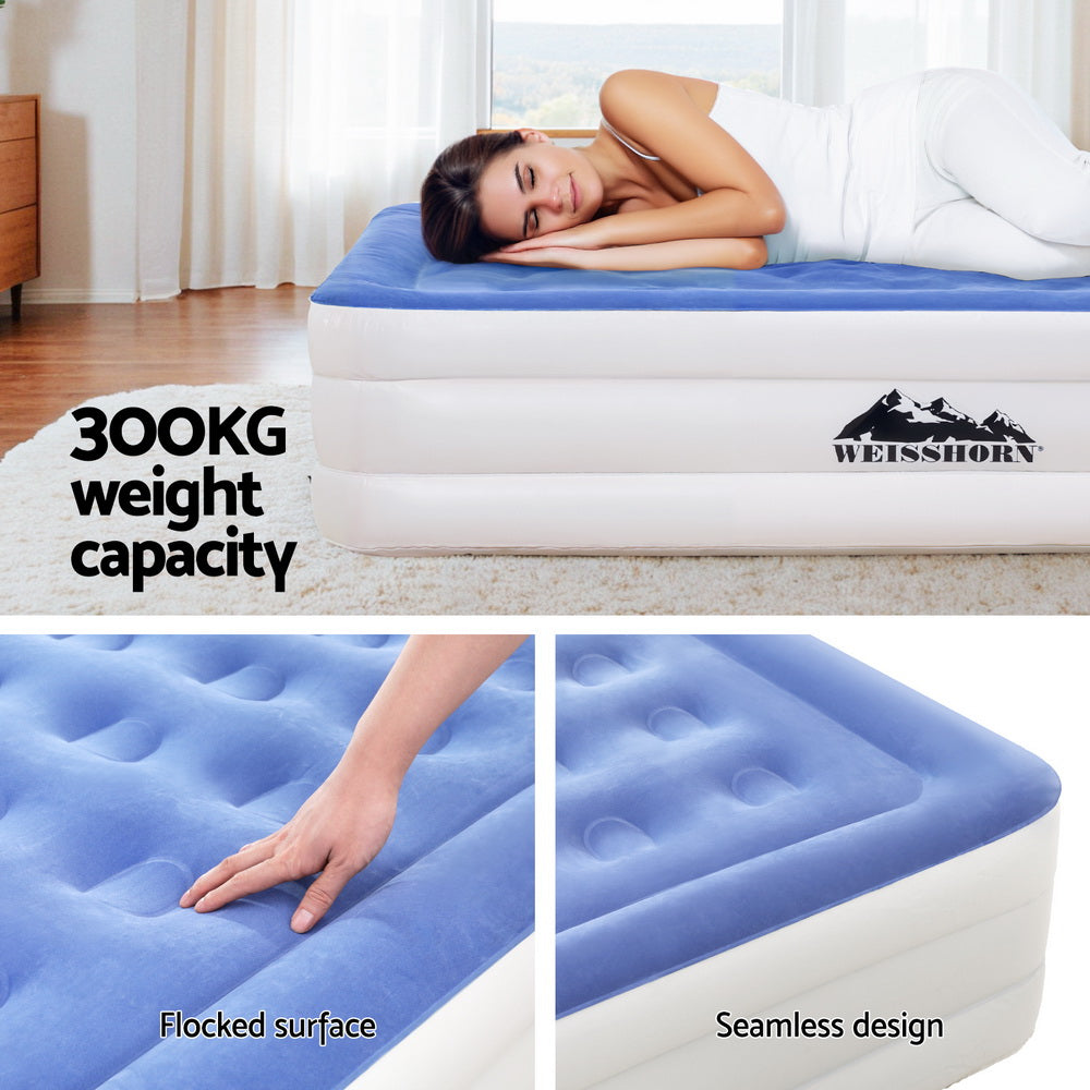 Weisshorn Queen Air Mattress Inflatable Bed  46cm Air bed Cube