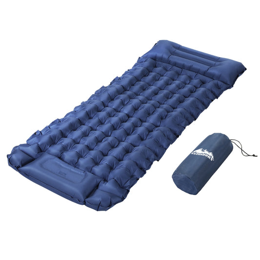 SIngle Self Inflating Mattress Camping Sleeping Mat Air Bed Pillow Bag