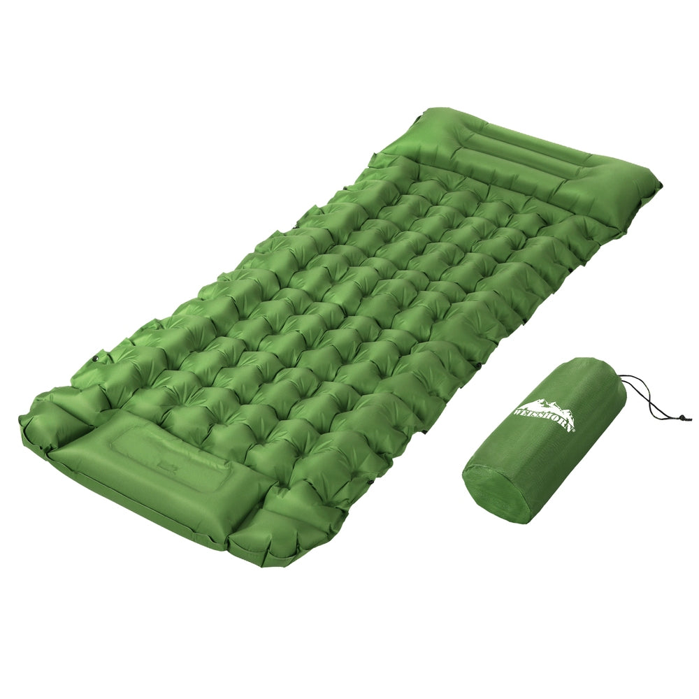  Single Self Inflating Mattress Camping Sleeping Mat Air Bed Pad Pillow
