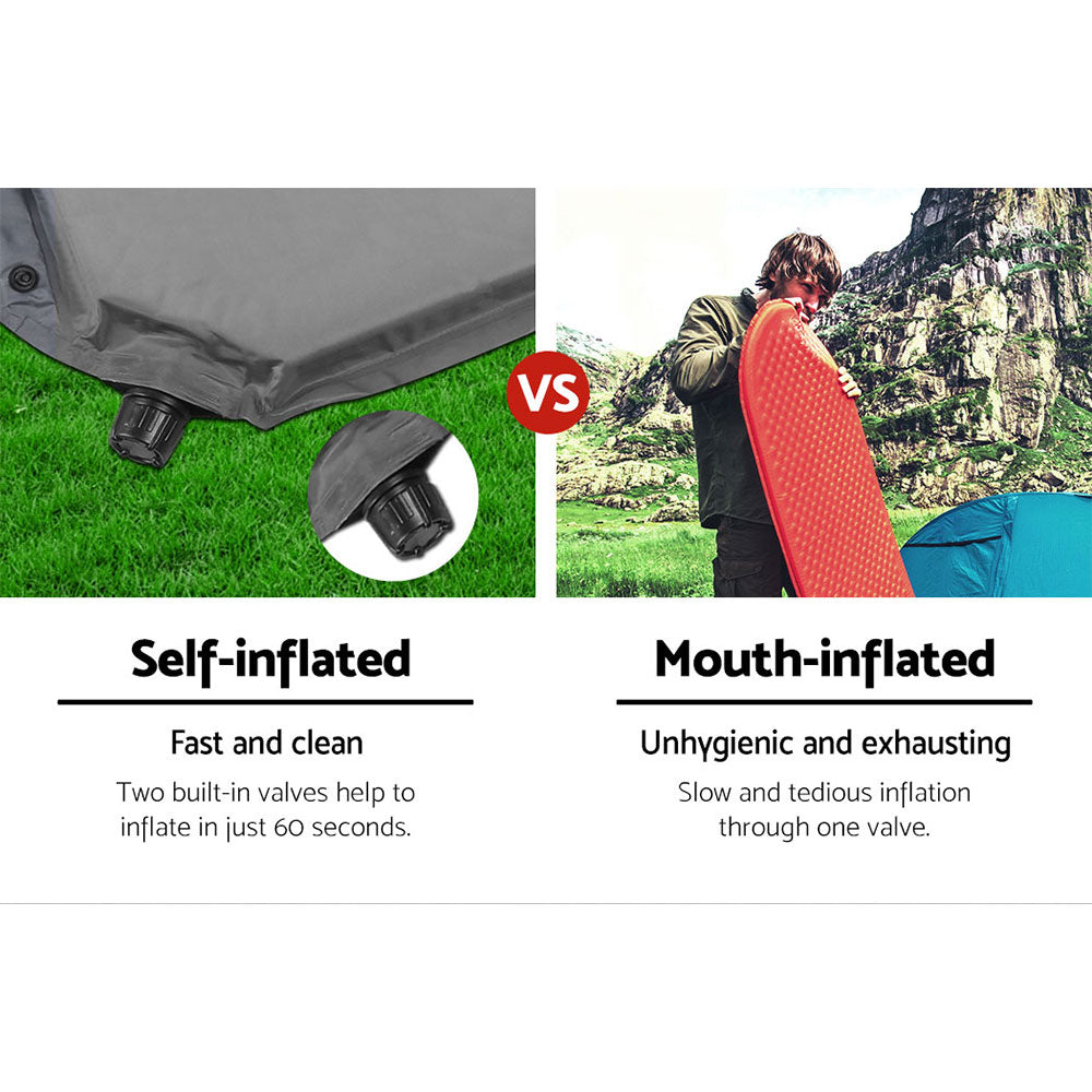  Double Self Inflating Mattress - Grey