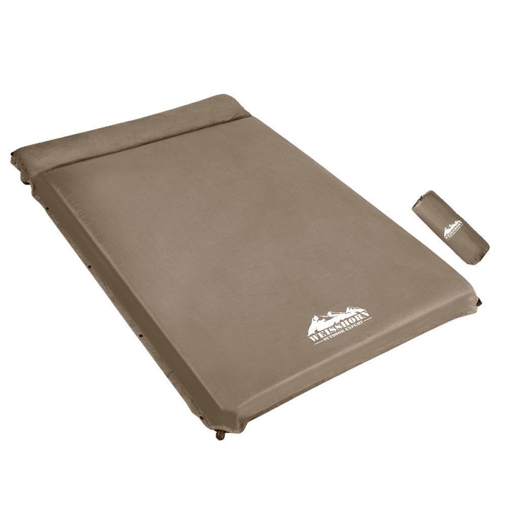  Double Self Inflating Mattress 10CM Camping Sleeping Mat Air Coffee