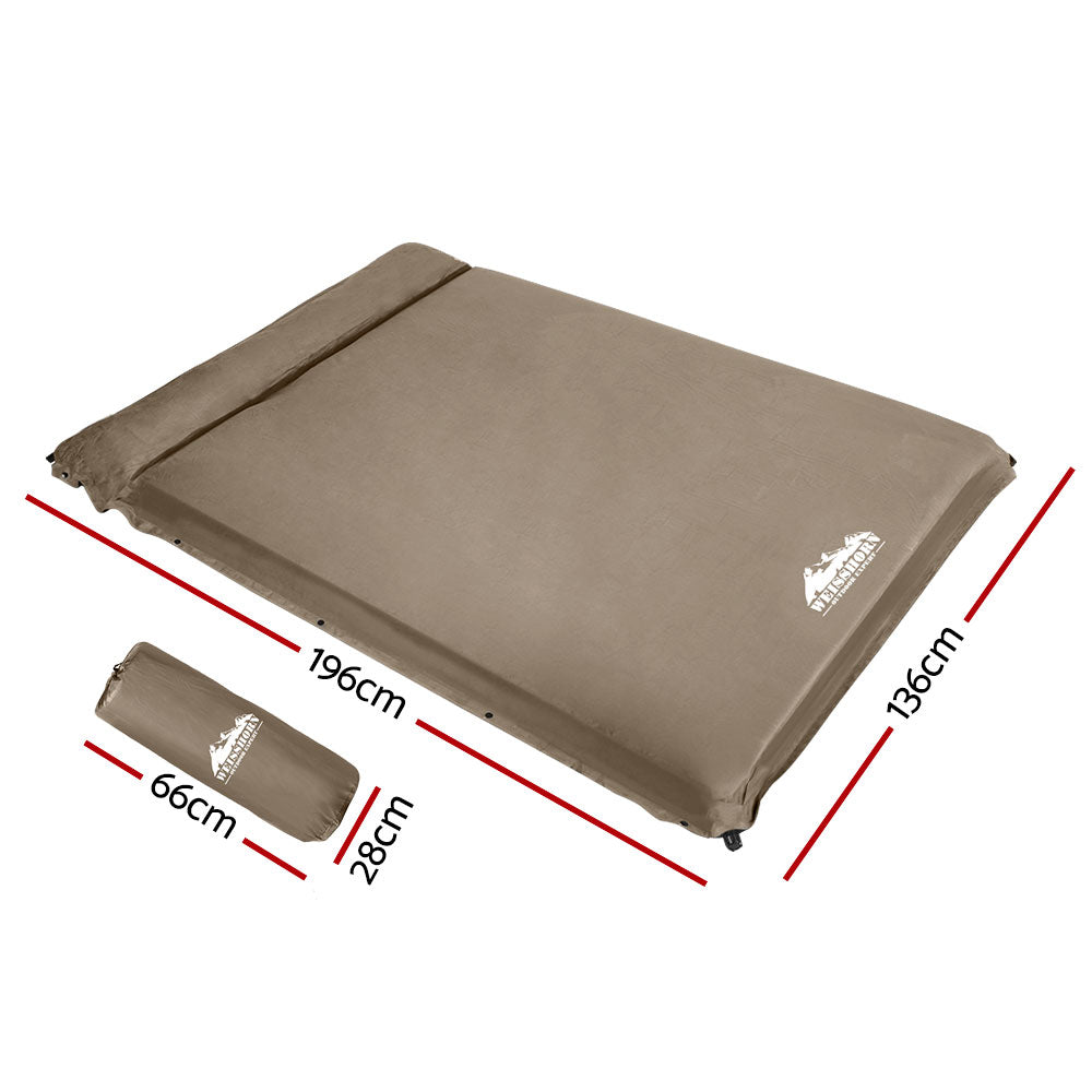  Double Self Inflating Mattress 10CM Camping Sleeping Mat Air Coffee
