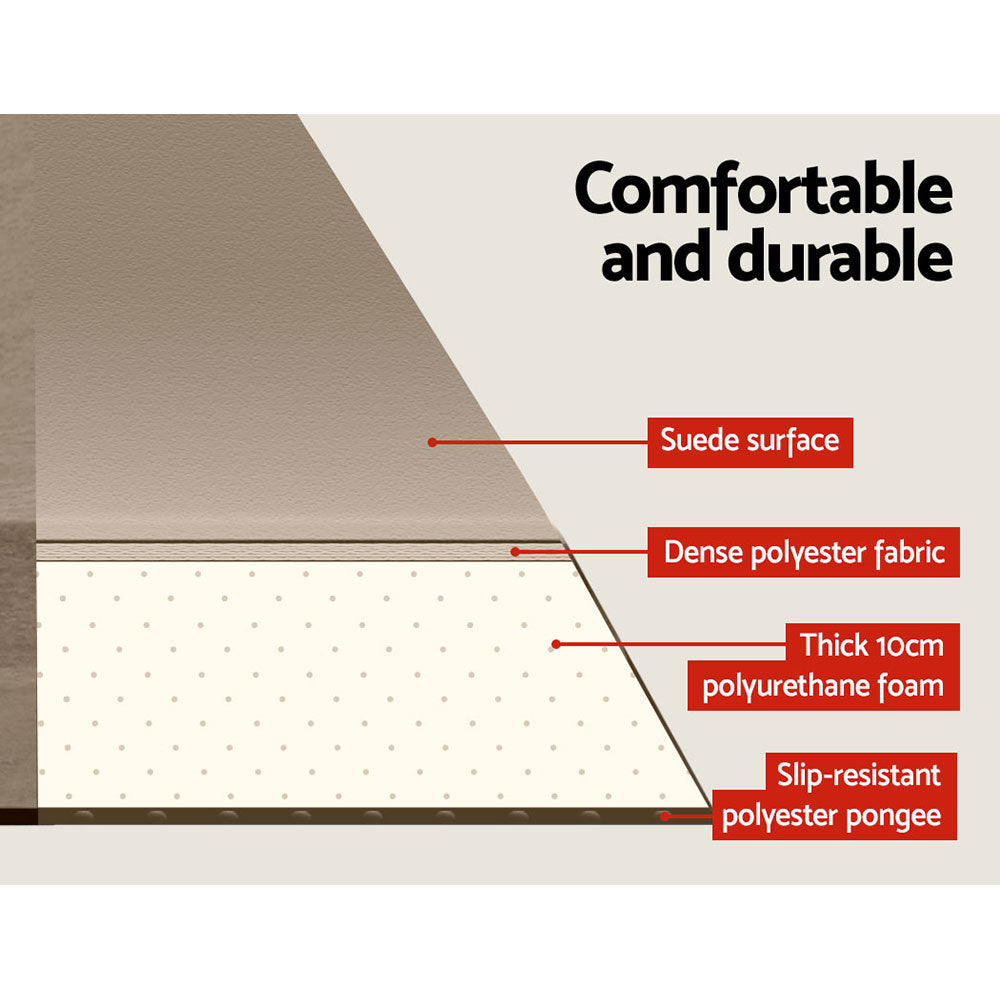 Weisshorn Double Self Inflating Mattress 10CM Camping Sleeping Mat Air Coffee