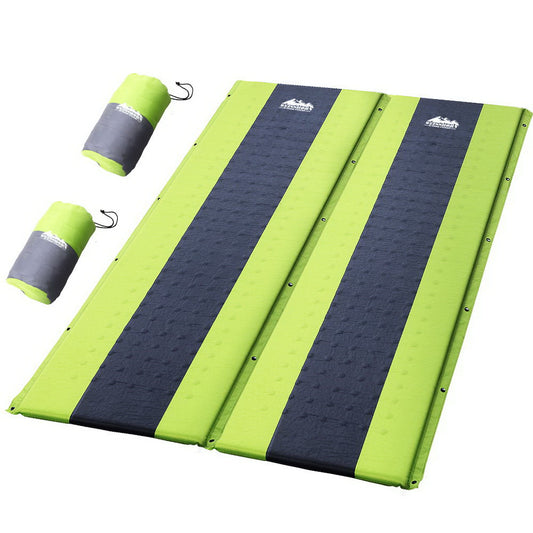  Double Self Inflating Mattress Camping Sleeping Mat Air Bed Pad Green