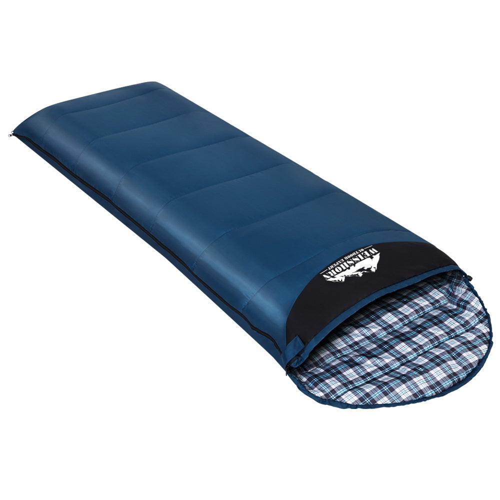 Weisshorn Sleeping Bag Single Thermal Camping Hiking Tent Blue 0 degree