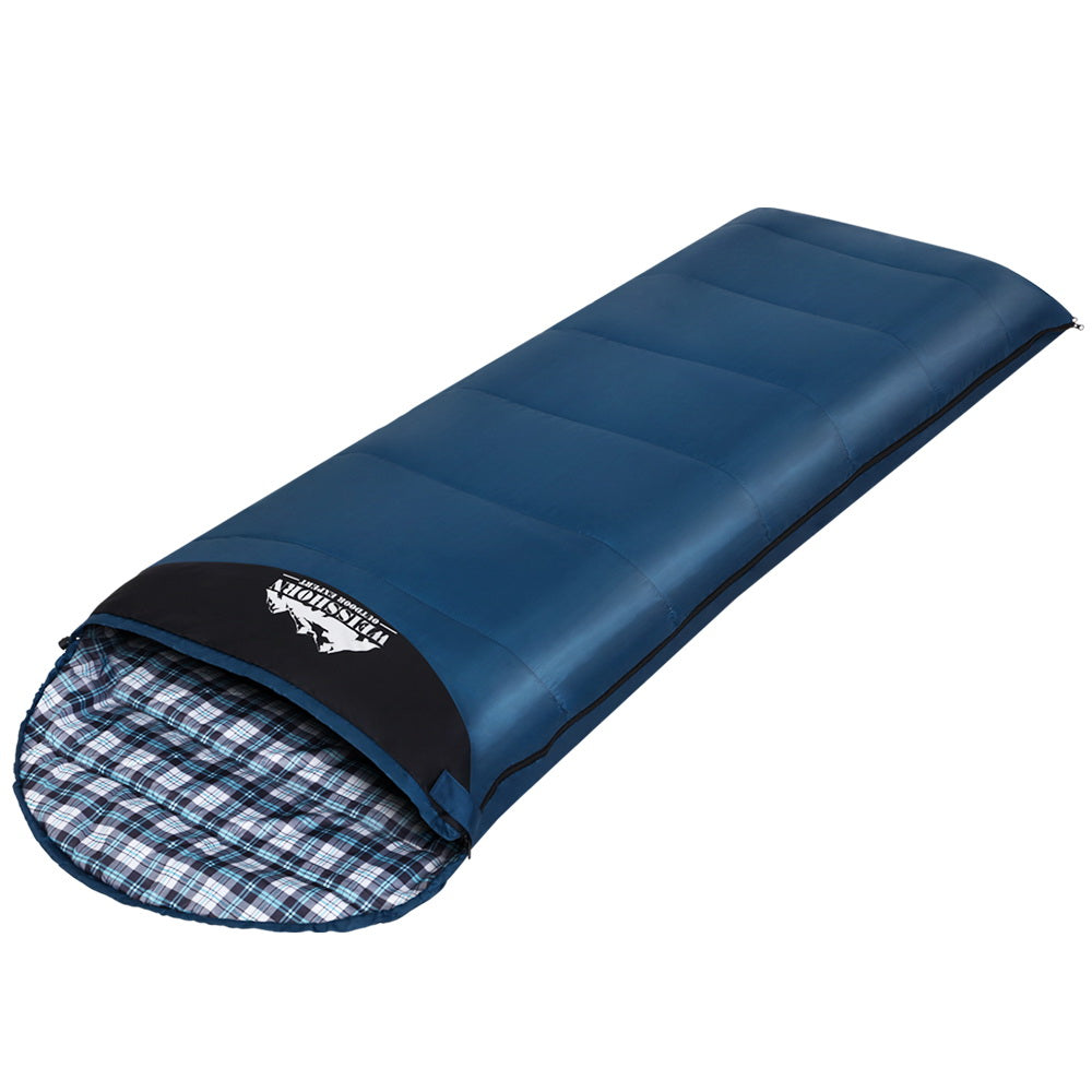 Weisshorn Sleeping Bag Single Thermal Camping Hiking Tent Blue 0 degree