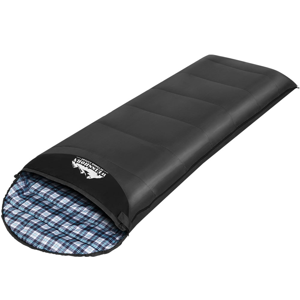 Sleeping Bag Single Thermal Camping Hiking Tent Grey 0 degree