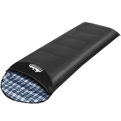Sleeping Bag Single Thermal Camping Hiking Tent Grey 0 degree
